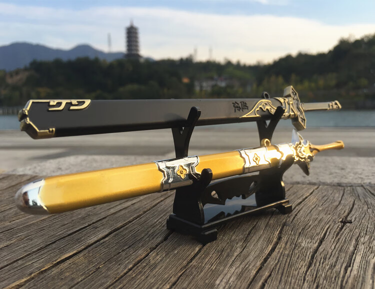 镇宅宝剑影视刀剑破月龙泉如意汉剑小剑迷你短刀剑未开刃 渊虹剑16cm