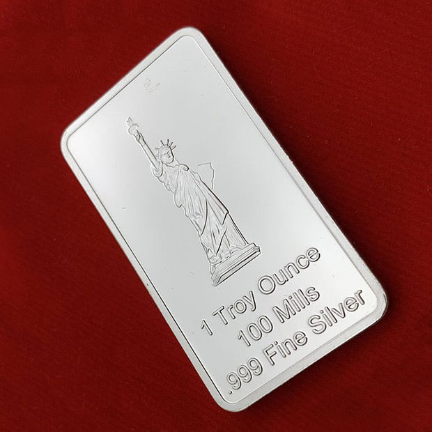 现货 美国自由女神方块镀银纪念币 收藏和平金币方形硬币纪念章定制