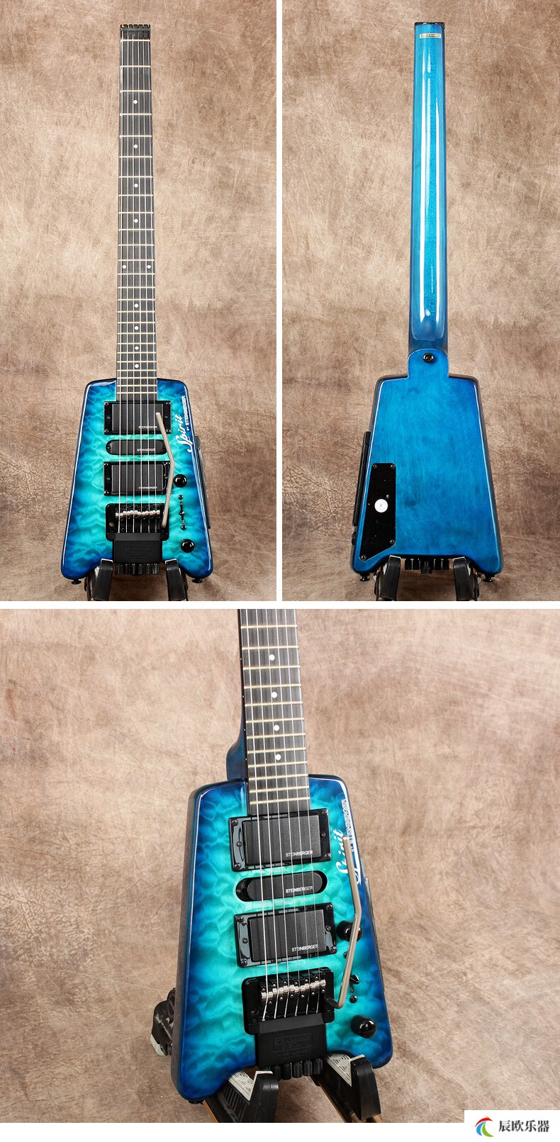无头电吉他 steinberger/斯坦伯格黄贯中无头便携式旅行电吉他电贝司