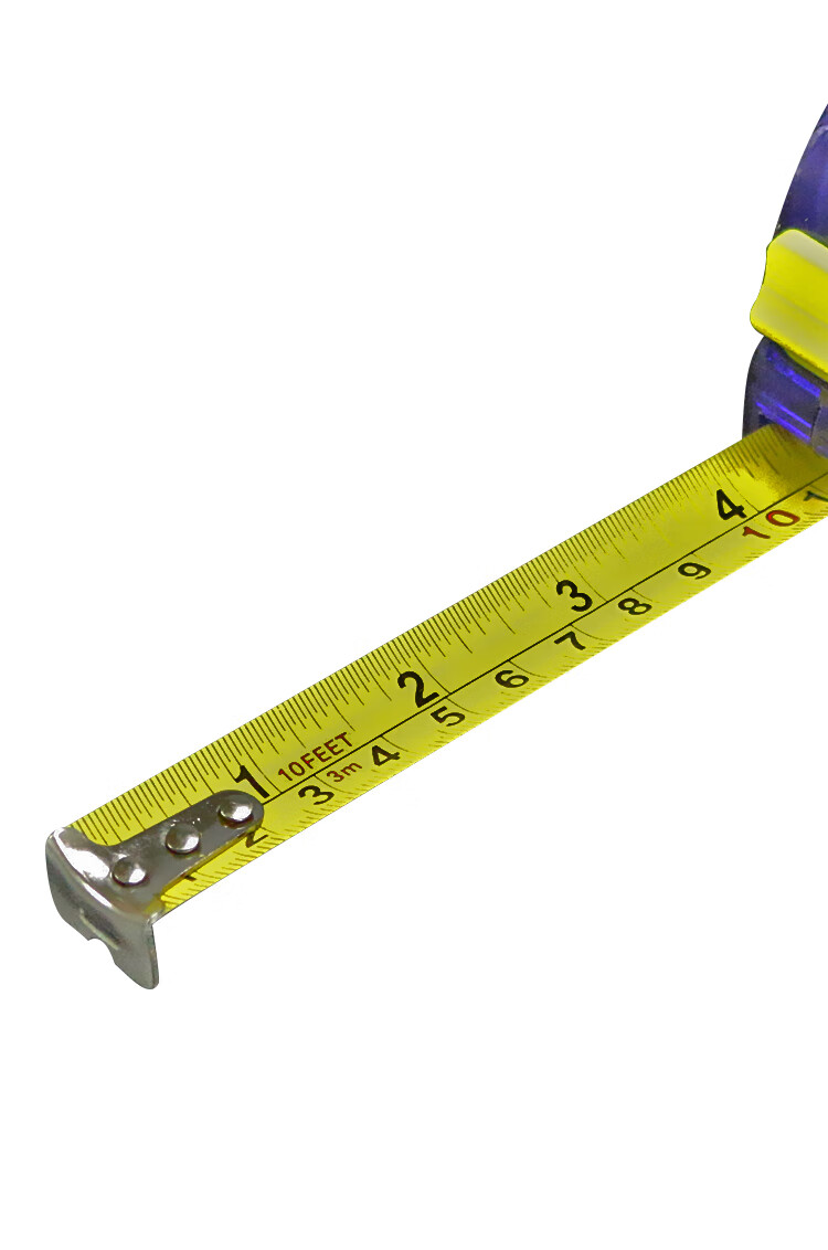高精度不锈钢测量木工具厘米带英寸 3米5m卷尺 英寸卷尺「蓝色」 「3