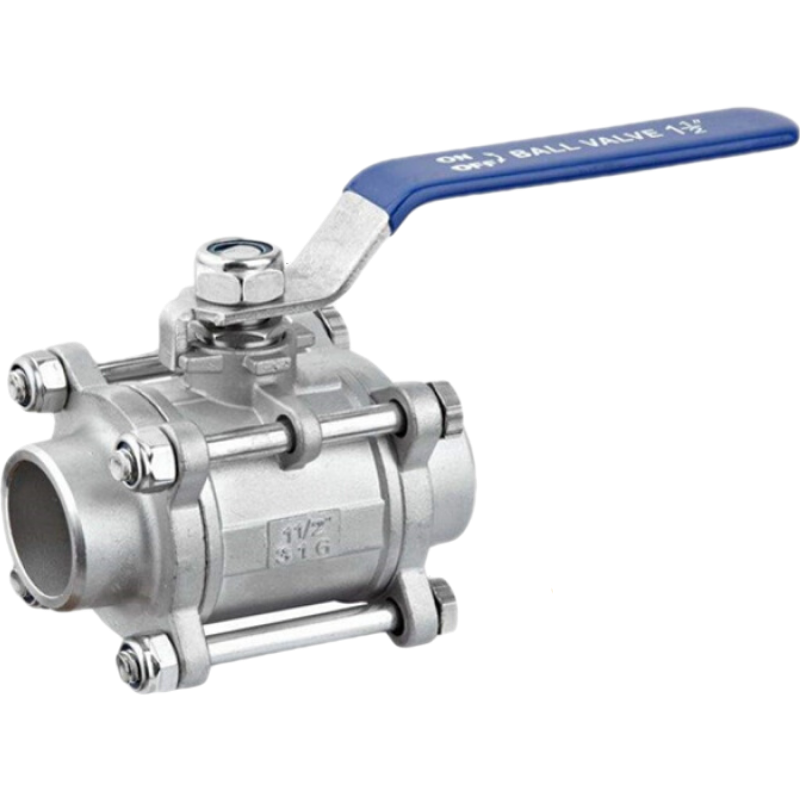 304316l不锈钢三片式焊接球阀对焊手动球阀q61f16p25prl阀门需拆掉