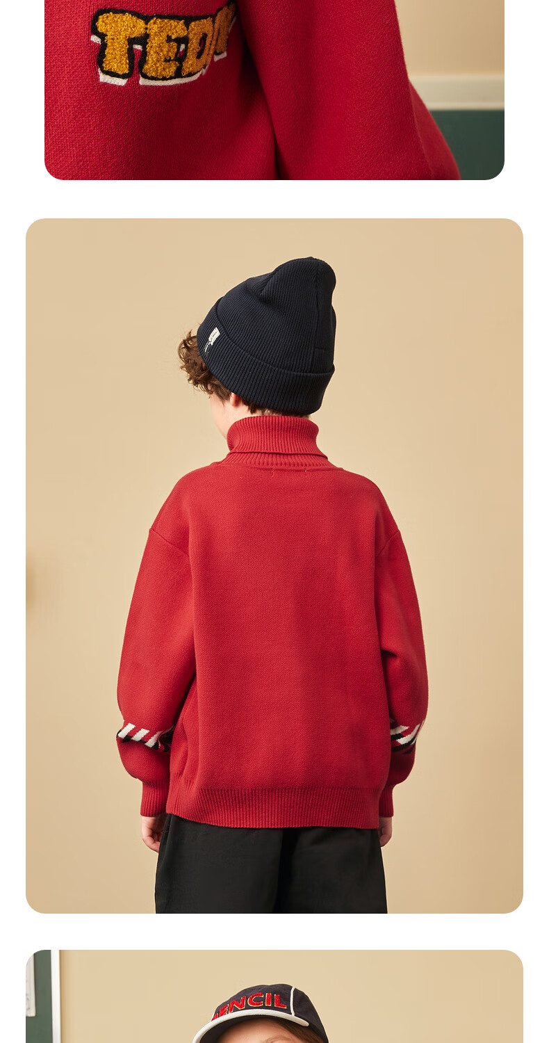 MQD Winter New Boys' Turtleneck Thickened Warm Sweater 7
