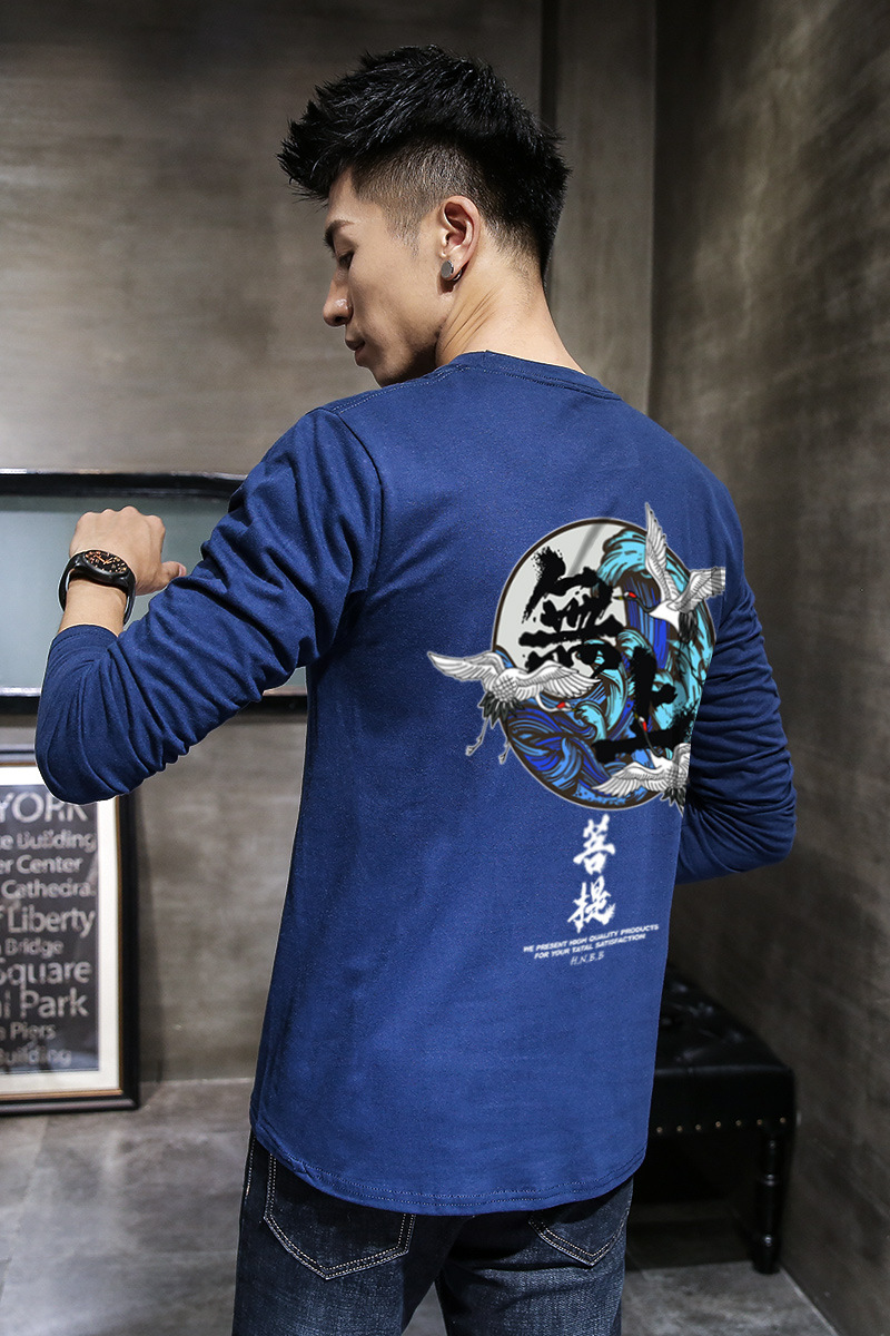 嘉晔无上菩提长袖t恤男士打底衫情侣装ins上衣服秋季潮牌潮流体恤w