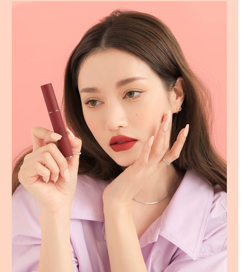 3ce(日上免税店代购)3ce丝绒唇釉 秋冬新色哑光口红豆沙红梨色高光