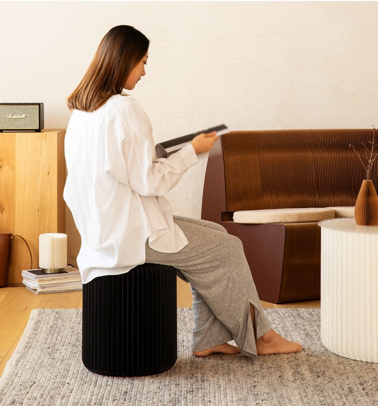 换鞋凳折叠十八纸折叠凳换鞋圆坐凳家用小凳子板凳可叠放垫脚便携矮