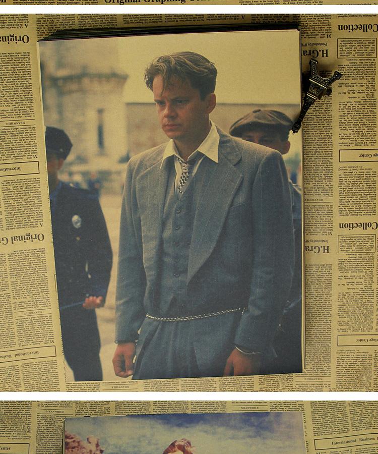 肖申克的救赎海报经典老电影复古怀旧励志寝室宿舍画芯招贴装饰画申克