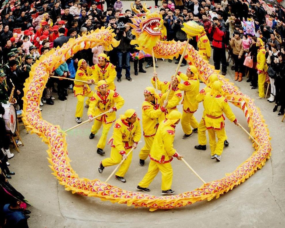 舞龙道具龙头舞龙服装舞龙灯9节龙国标绸布龙钢丝龙饱满5节龙6套服装