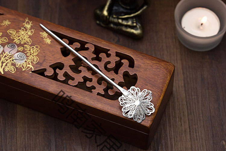 老凤凰 s990纯银发簪银簪子盘发头饰发饰头簪头钗发簪簪子发钗步摇 a