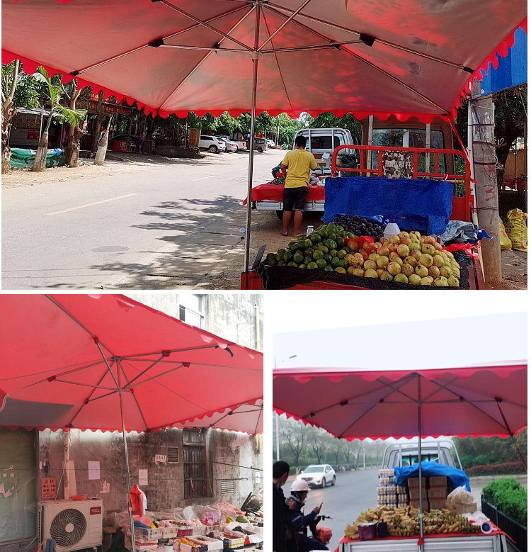 初木原 遮阳伞大雨伞摆摊户外商用斜坡伞长方形路边摊加厚防晒超大太