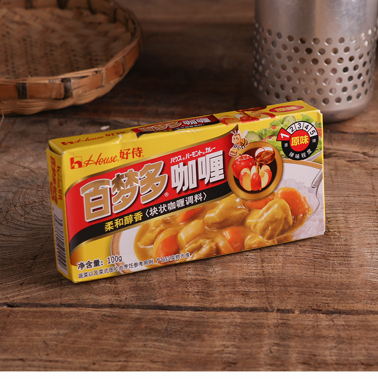 四季常青 好侍百梦多咖喱块100g*2盒装原味醇香咖喱拌饭微辣咖王家用