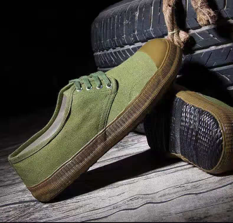 陆军作战鞋真品男作训鞋军训耐磨防滑黄球鞋胶鞋工地劳动鞋农田工作鞋