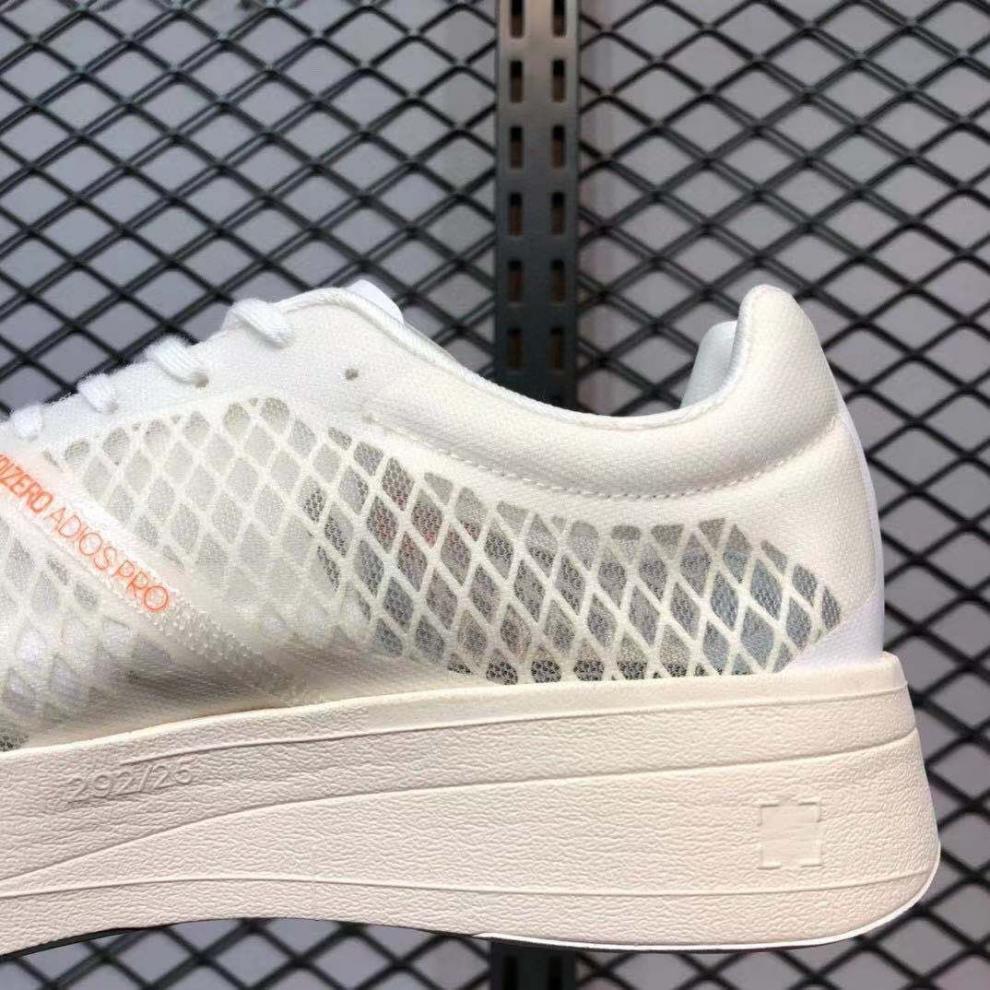 三叶草adizero adios pro网面碳板透气轻便马拉松跑鞋情侣鞋 大红 41