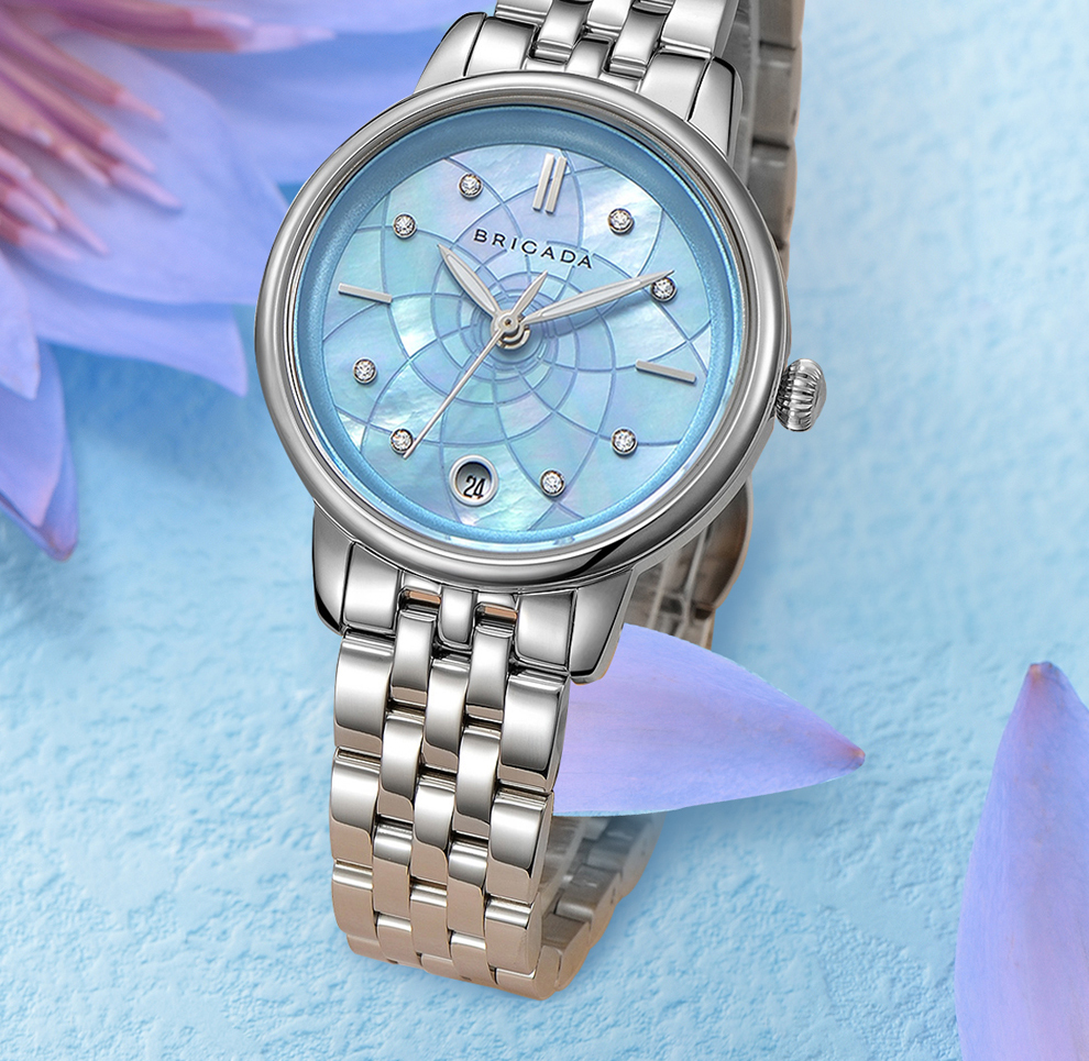 宝茄达brigada石英女表手表女士女腕表防水手表女款花淅系列Ⅰ