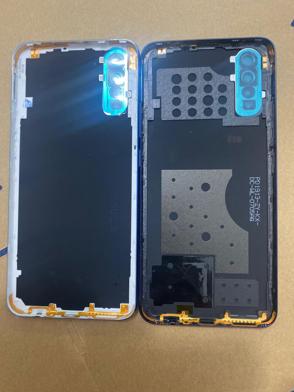 适用vivo y7s电池盖全新手机原装后盖前壳中框卡托开机音量 y7s 屏框