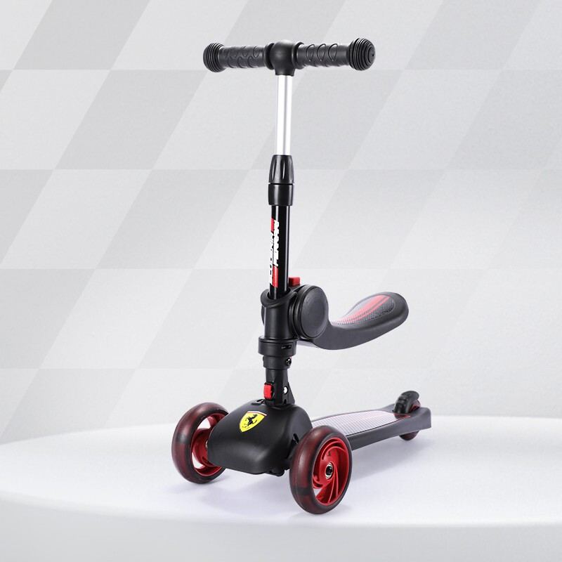 迪士尼滑板车儿童成人大童滑滑车踏板车212岁闪光宽轮溜溜车摇摆代步