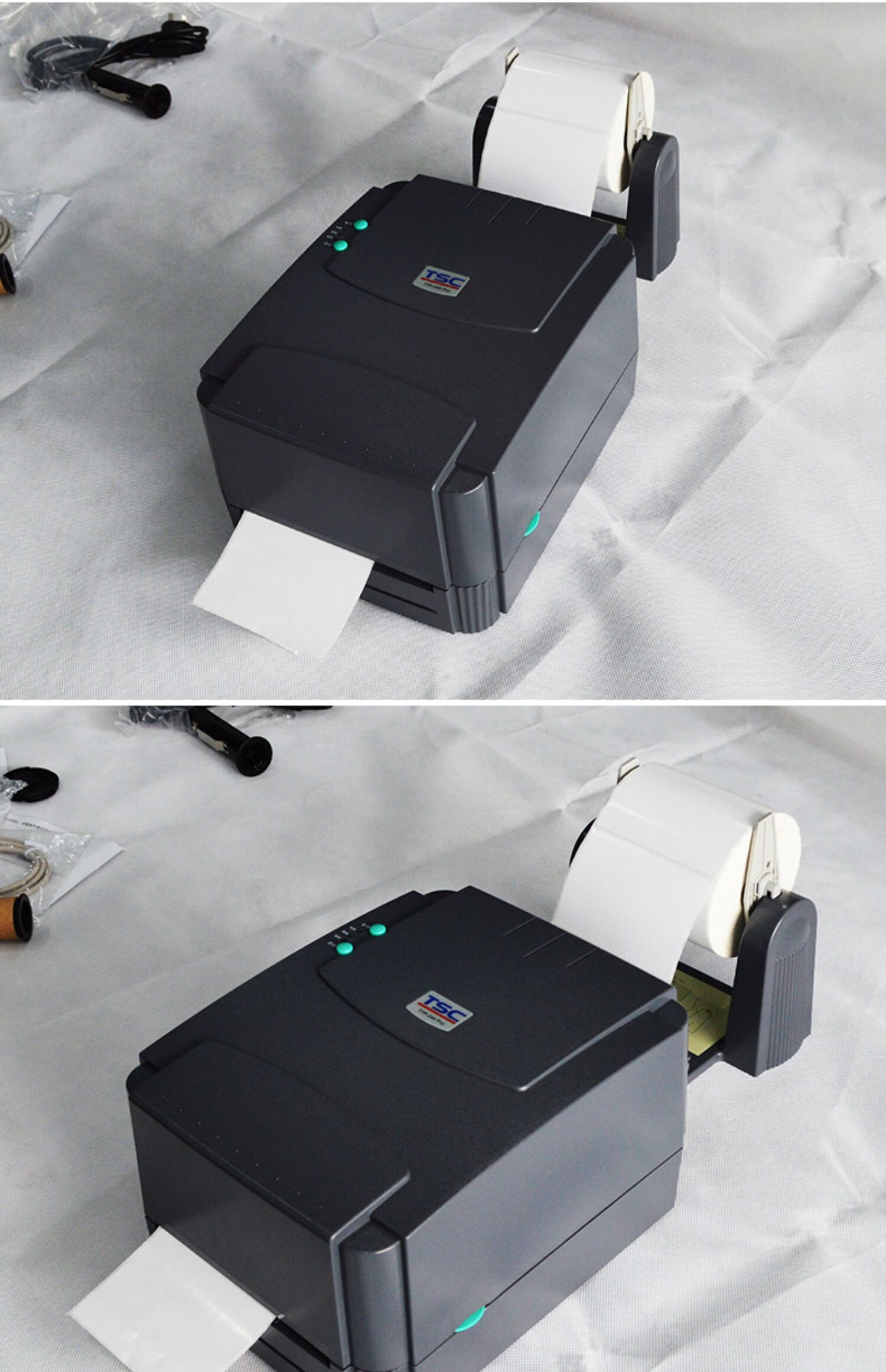 tsc条码打印机244pro/342epro标签不干胶碳带珠宝亚银pet热敏中文服装