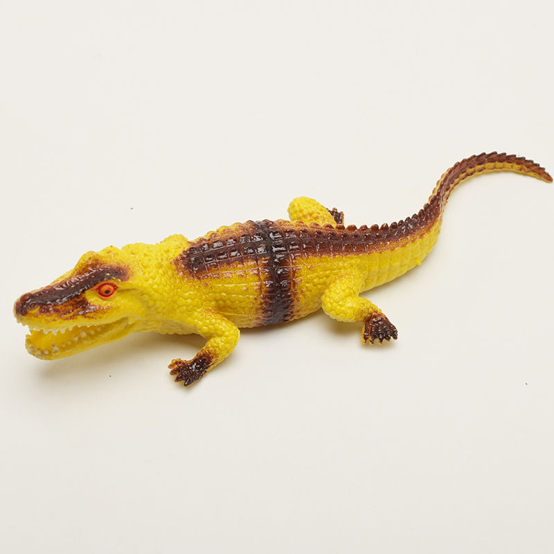 迷你小鳄鱼模型 野生爬行动物模型仿真鳄鱼儿童塑胶鳄男孩小玩具 迷你