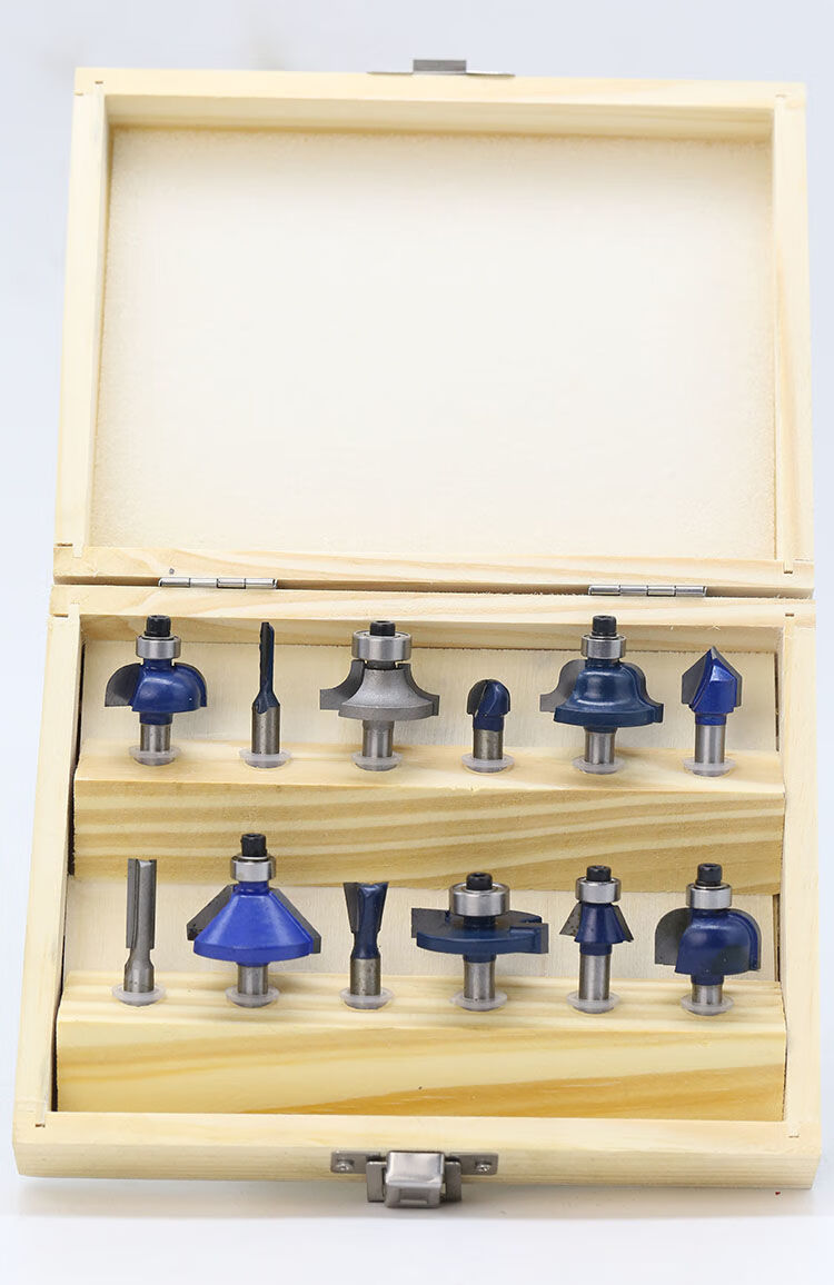 12件套装木工铣刀 雕刻机 电木铣 修边机 刀头12pc 木工雕刻机 12 12