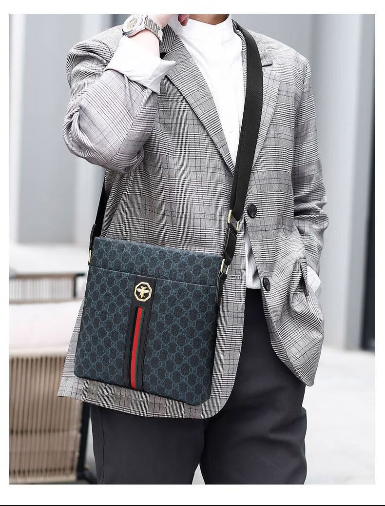 ck男包单肩包男斜挎包公文包商务休闲男士包包牛皮男背包潮 x5014-pm