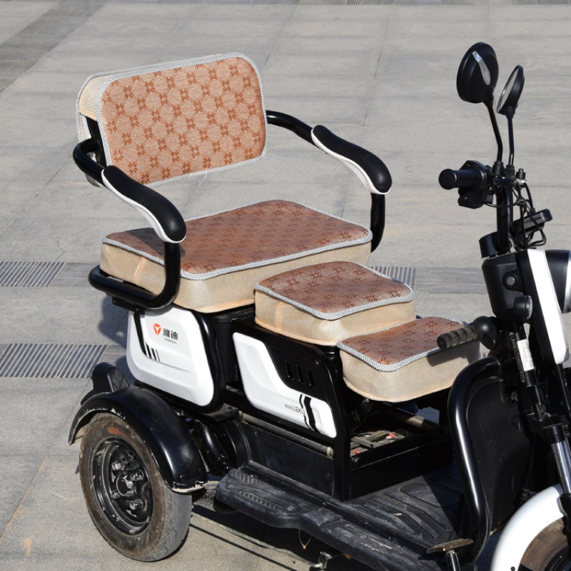 618活动三轮车电动车坐垫三座爱美达电动套座套爱玛两连坐3三连座座套