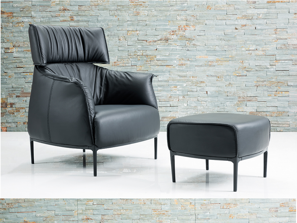 YOUE.OF上海办公家具  办公沙发 北欧风格 单人位皮艺沙发 休闲懒人沙发组合 单人位