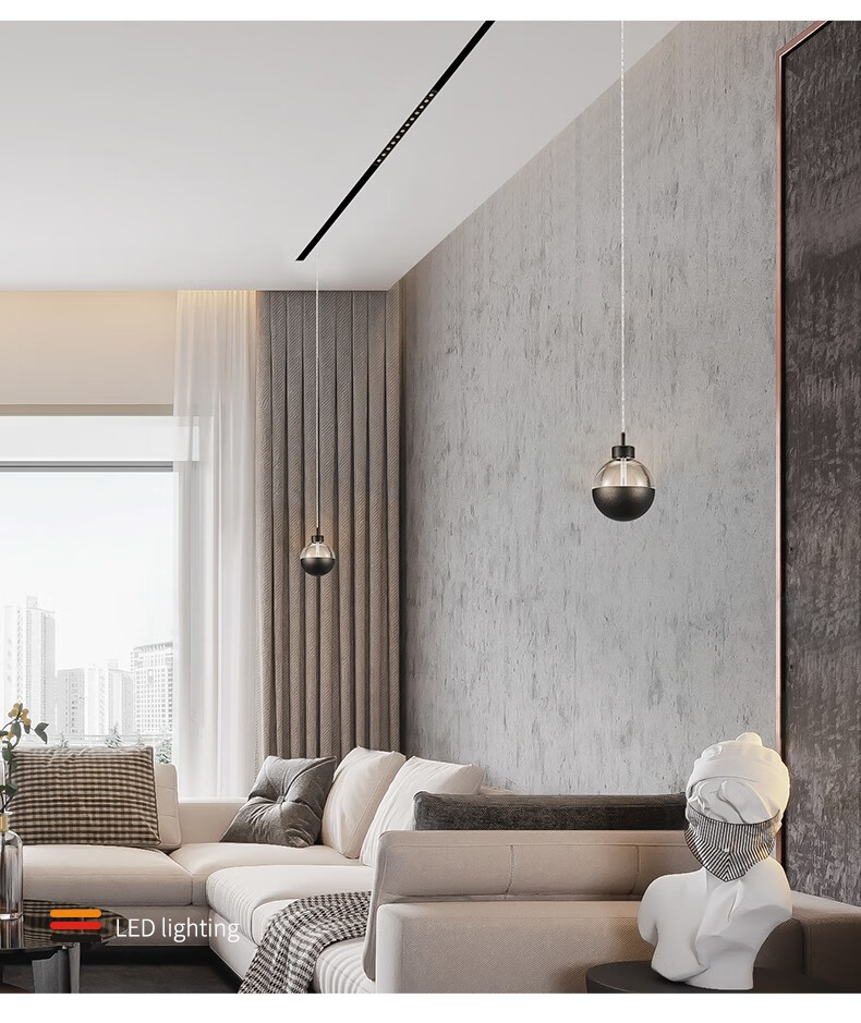 西顿照明cdn无主灯无边框嵌入式led磁吸轨道灯线条灯射灯家用商用餐厅