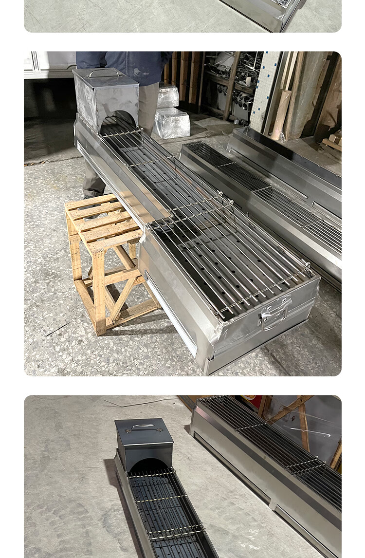 摩厨师(mochushi) 包钢烧烤炉定制商用不锈钢烧烤炉户外大号木炭烤肉