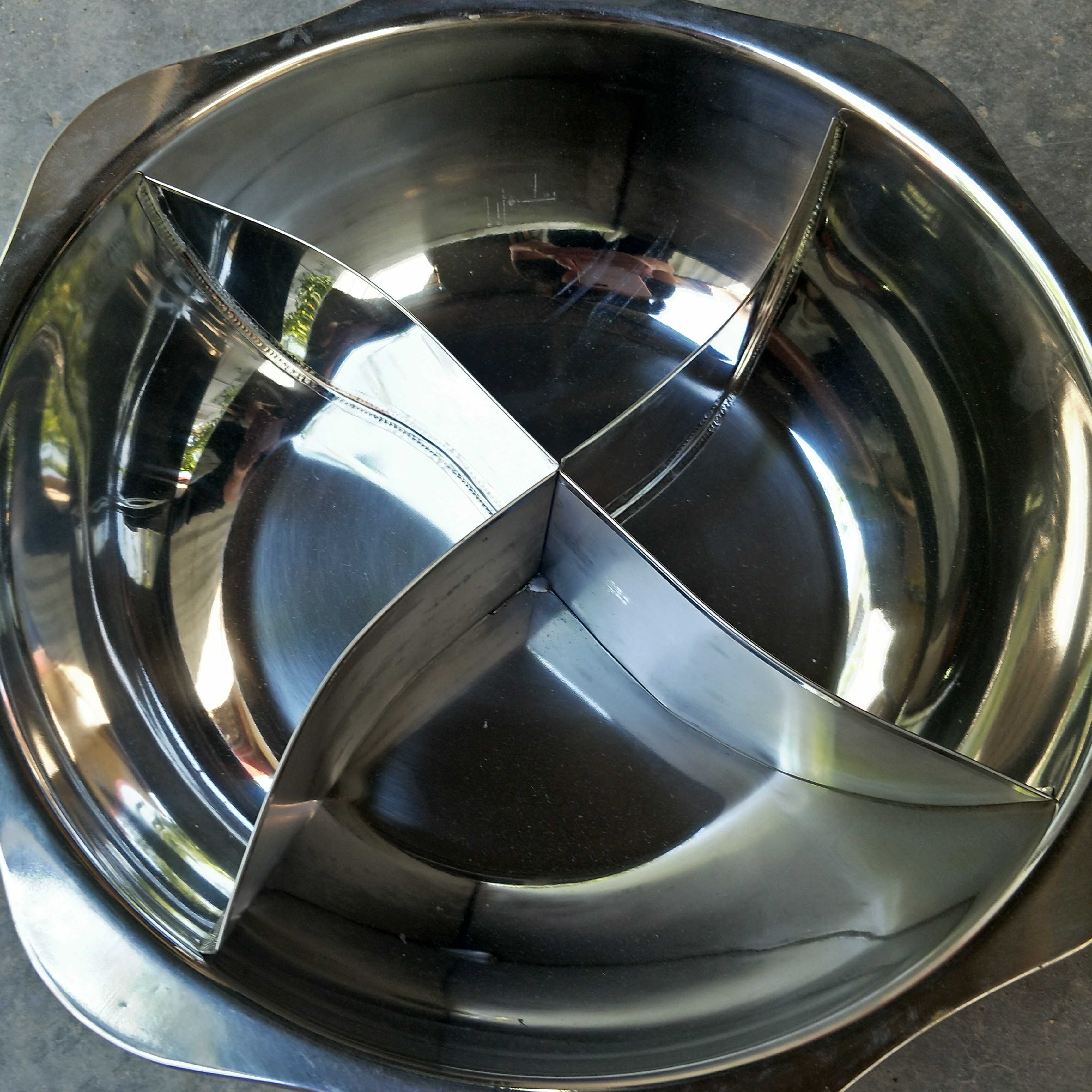 四宫格火锅 加厚不锈钢火锅锅 火锅店火锅盆 四宫格火锅 多格火锅