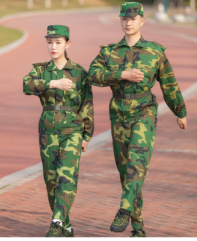 男夏季薄款新式女学生迷彩服装初高中大学生老款军训服军训07式迷彩服