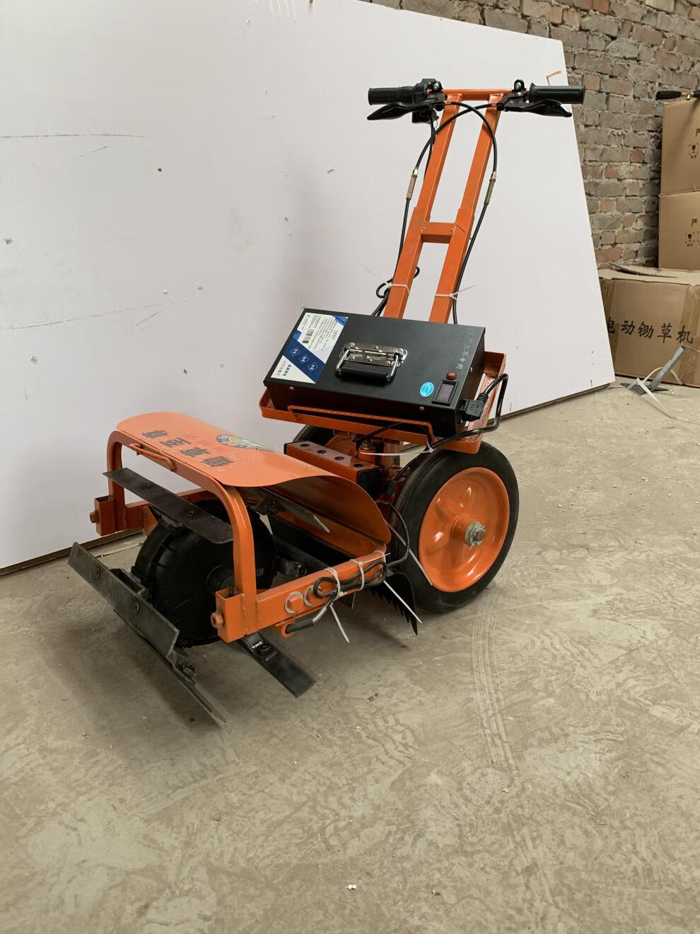 割草机充电式 手推式 电动除草机开沟机小型手推式电动锄草松土充电式