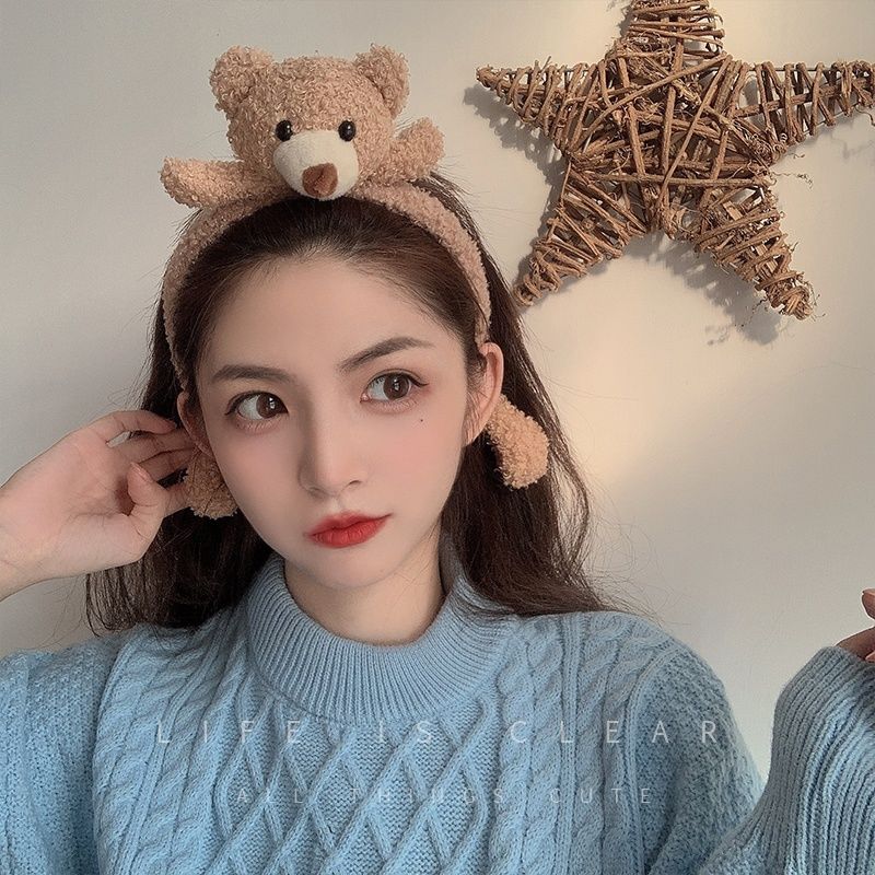 fandizi可爱小熊卡通洗脸发带少女甜美可爱百搭发箍女韩国网红束发