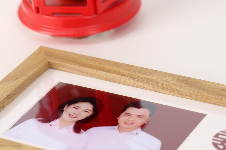 幸福见证【黄木纹】 【6寸照片15x10cm 卡纸23x12cm】【图