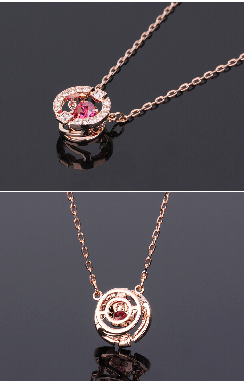 国内保税仓swarovski施华洛世奇sparklingdanceround跳动的心项链镀