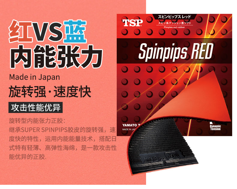 Tsp乒乓球拍内能正胶spinpips Red Blue 20832 20842 20842红色特厚2 0 2 1 图片价格品牌报价 京东