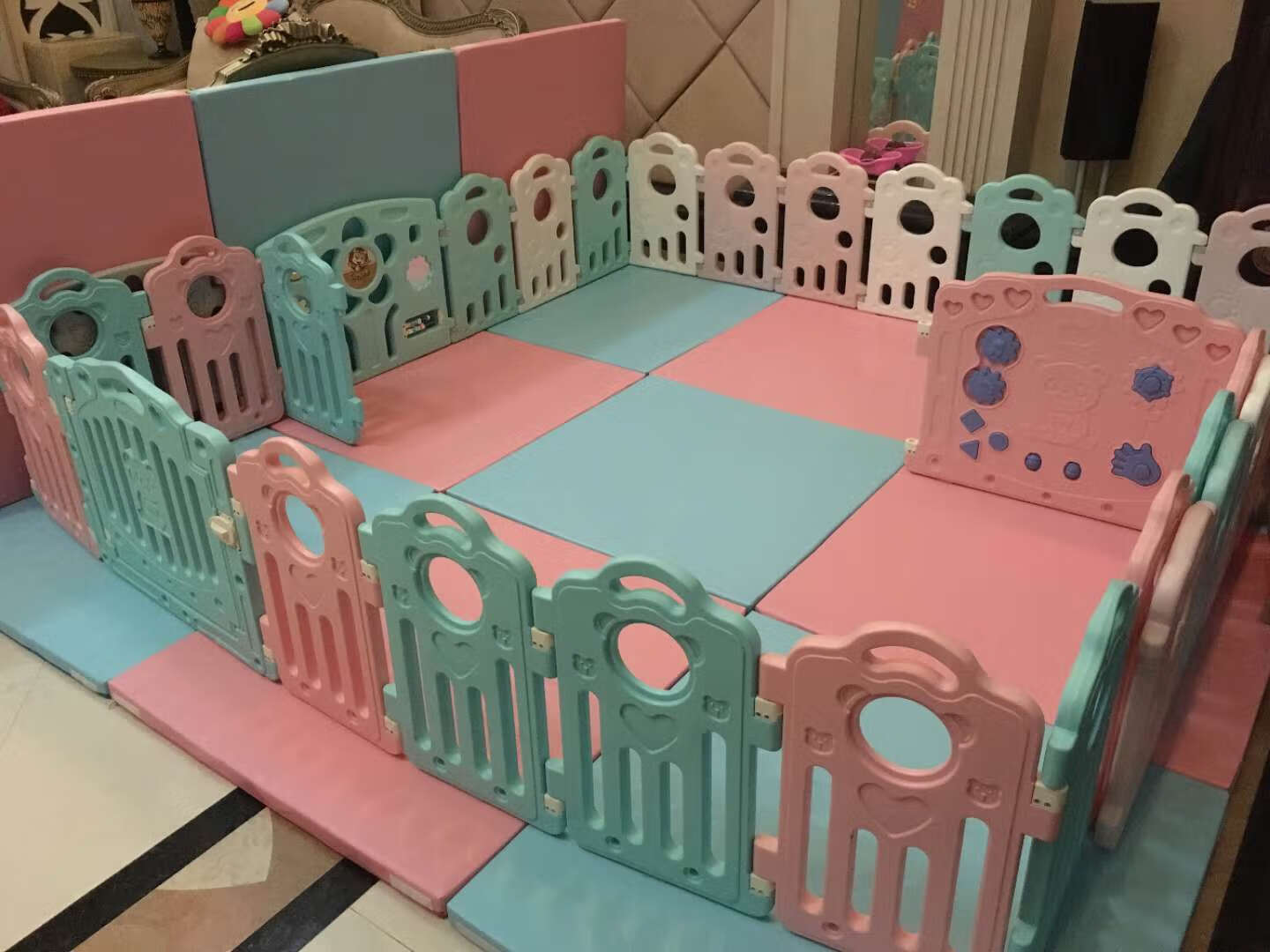 妙客(mi aoke) pu爬行垫 早教中心幼儿园室内pu加厚宝宝爬行垫防摔