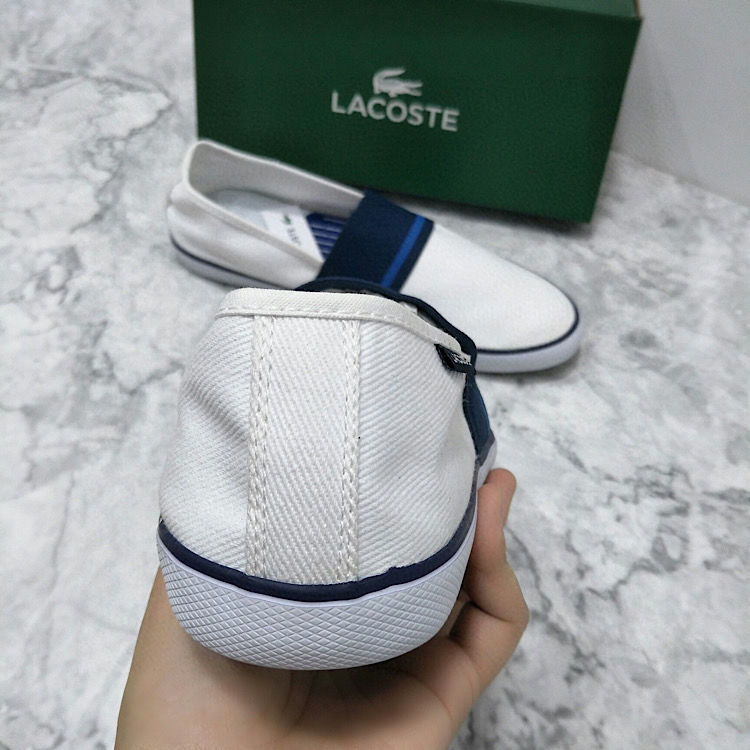 oimg 法国鳄鱼帆布鞋一脚蹬男鞋休闲板鞋平底百搭轻便布鞋 桔红色 38