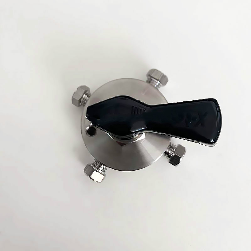 316不锈钢四通球阀公英制卡套四通球阀/换向阀实验室气路工程配件定制