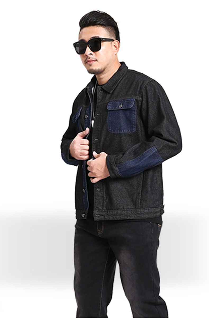 黑色 3xl【190-210斤】 品牌: 胖哥哥 商品名称:胖哥哥大码男装牛仔