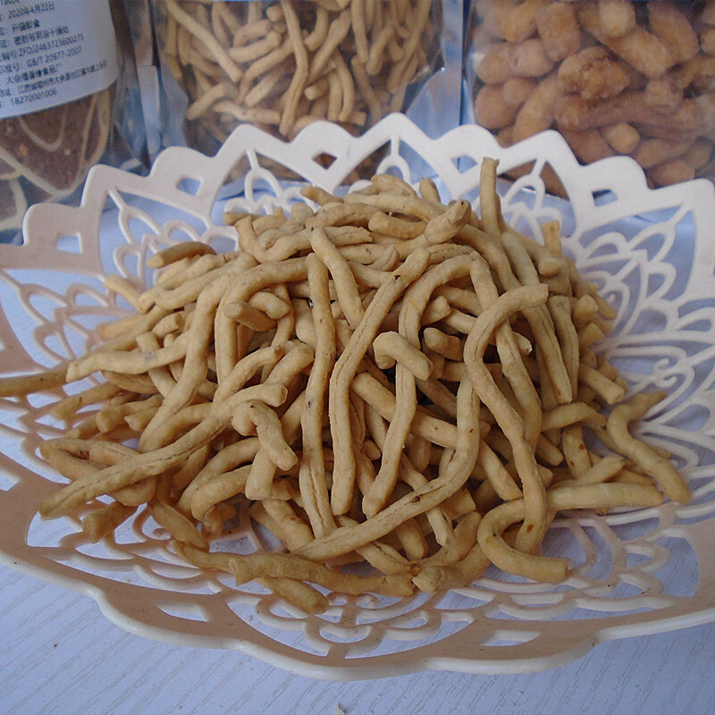 江西赣南特产油炸果子盐酥条500g 新品兰花根 香酥零食 2件起 瓦角酥