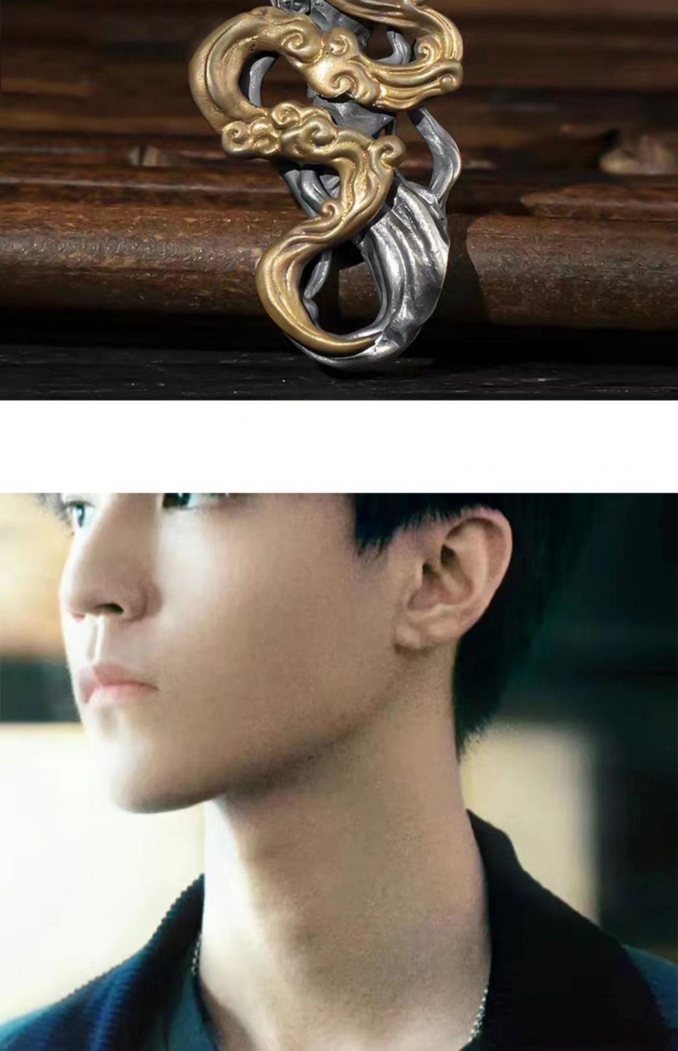 重生之门王俊凯同款项链重生之门王俊凯项链庄文杰男潮吊坠纯银个性