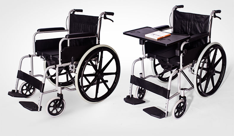 轮椅雅德老人带坐便折叠轻便多功能手推车残疾人轮椅车铝合金 钢质