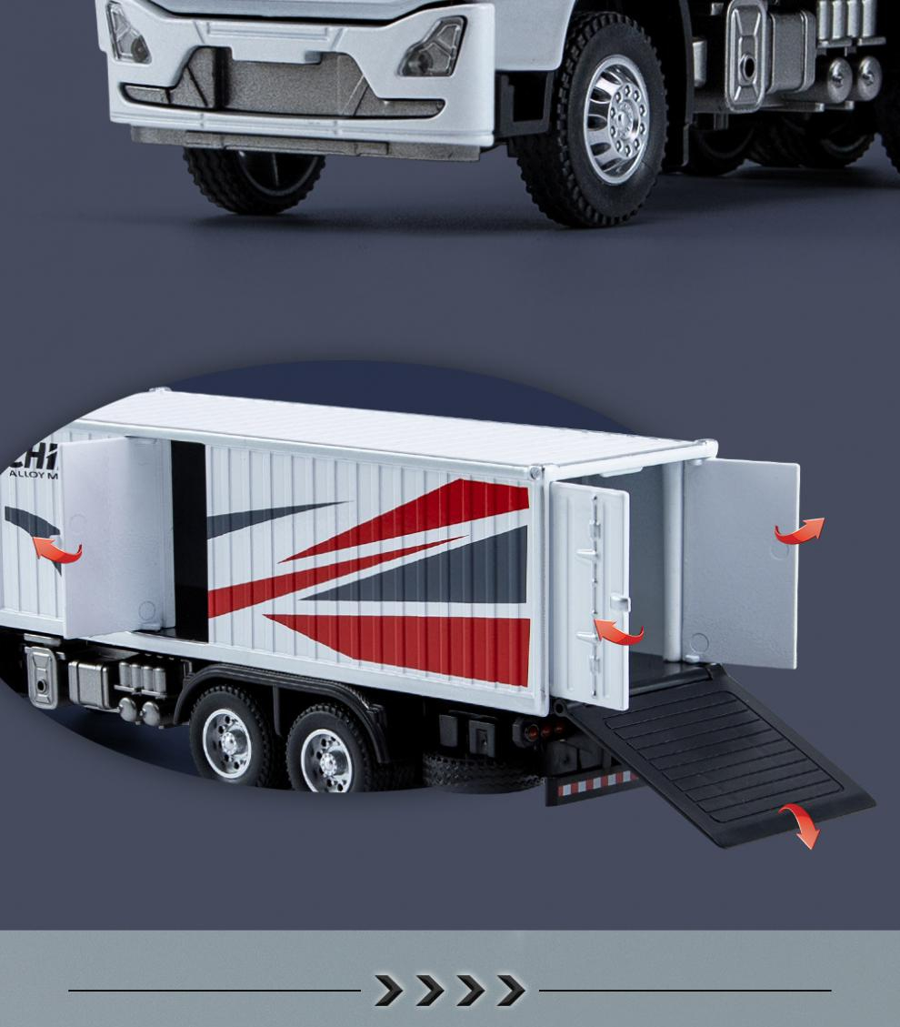 儿童城市货柜合金车模厢式集装箱卡车男孩玩具车模型宓蝶 箱式货车