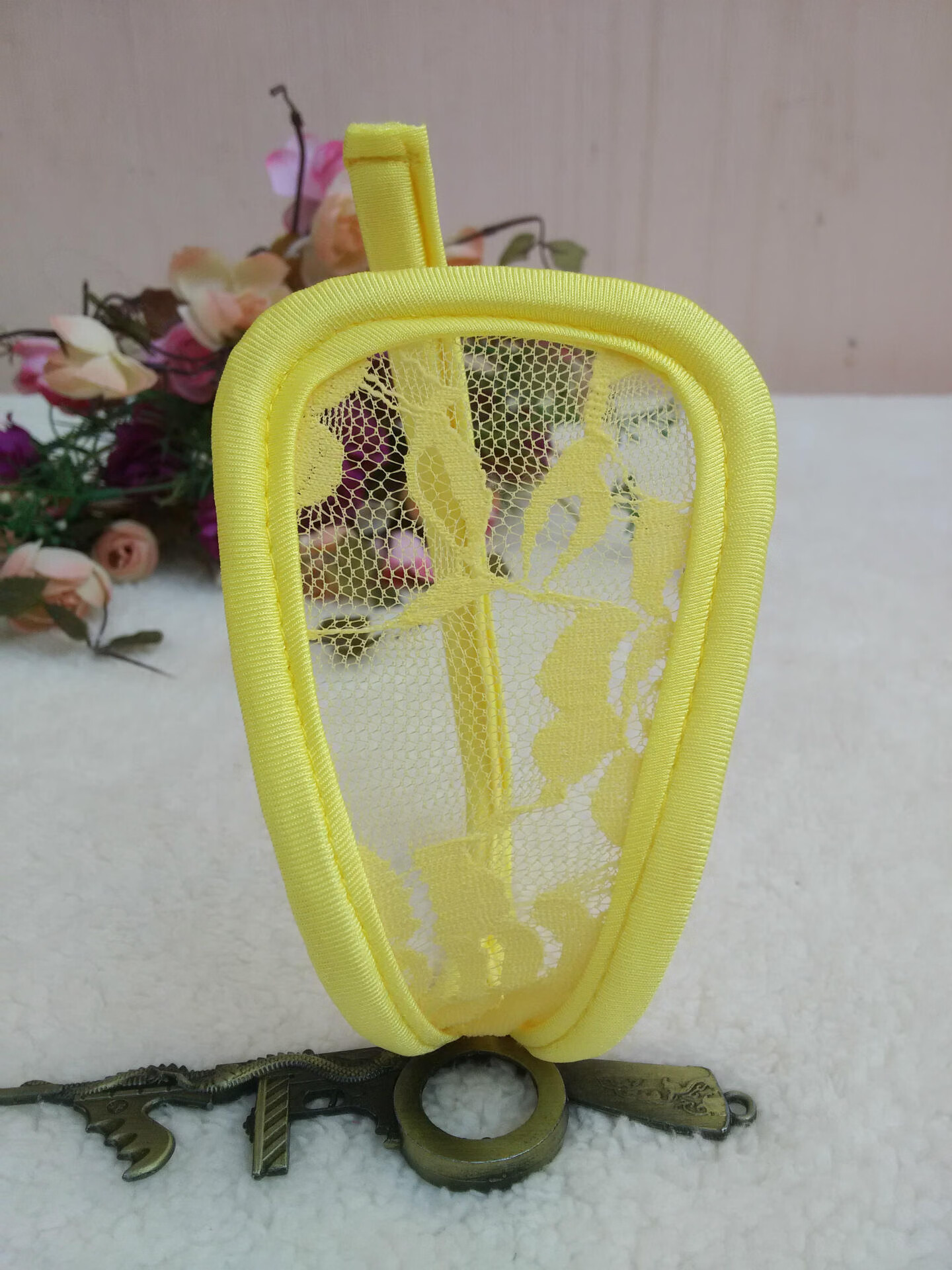 女士性感情趣c字内裤蕾丝花边透明c型裤隐形穿戴裤情侣夫妻t裤女c裤女