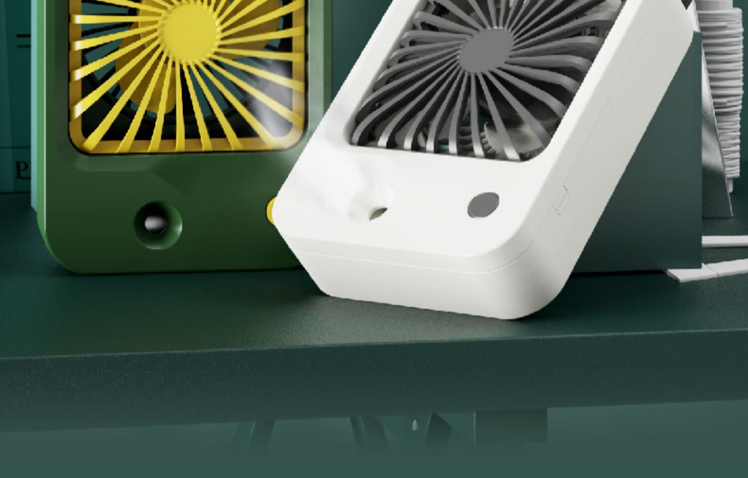 纳米喷雾补水仪台式风扇usb充电学生便携手持家用补水喷雾小风扇lz804