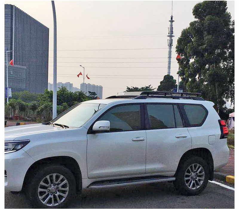 适用于丰田普拉多行李框霸道车顶不锈钢行李架霸道不锈钢行李箱框架免