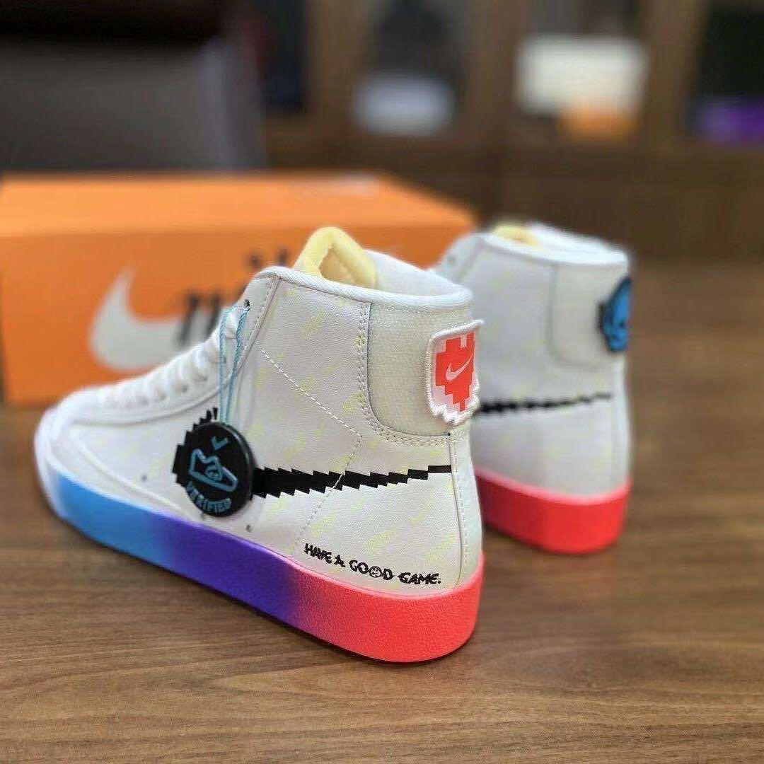 sb blazer mid 77 男女夜光电玩像素鞋 电玩-空军一号 36【图片 价格