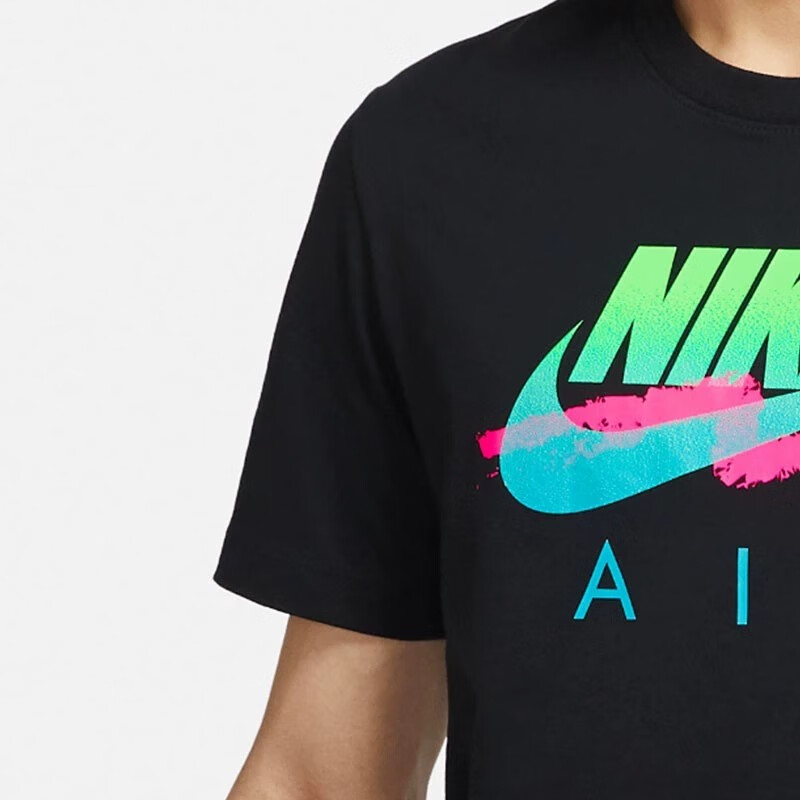 nike 耐克 nike 彩色logo男子运动休闲圆领针织透气短袖t恤 dr0984