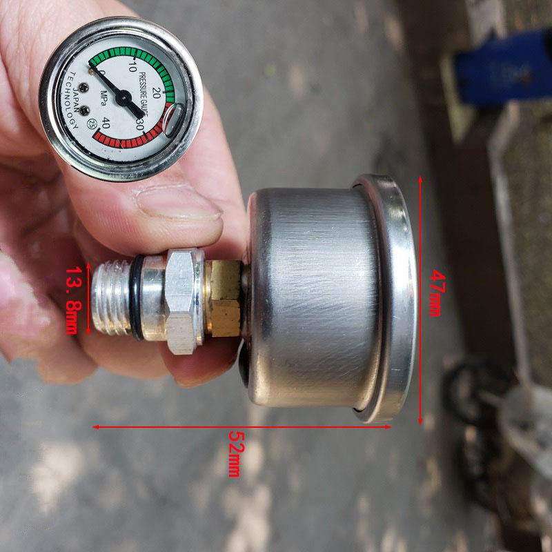 冠宙380 58型18超高压手提式清洗机洗车机水压表抗震压力表 0-40mpa超