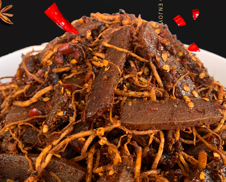 云南佤味牛皮菜根 500g 麻辣牛皮网皮和菜根佤味可选微辣变态辣【图片