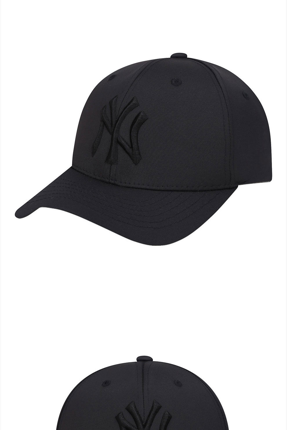 mlb洋基队棒球帽 斜纹ny黑色全封帽子 男女韩版潮运动休闲嘻哈帽弯檐
